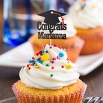 Personalised Graduation Cap Congrats Cupcake Toppers with Name and Tassel Set of 12 Graduation Party Biscuit Cake Decor Gift for Graduates