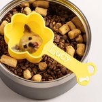 Personalisierter Mehrfarbiger Pfotenform Hundefutter Löffel mit Hundefoto Namen Tiernahrung Löffel Schaufel Haustier Party Geschenk für Hundebesitzer