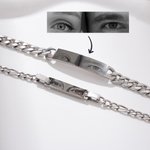 Personalised Adjustable Human Eyes Photo Bracelet Birthday Valentine's Day Anniversary Gift for Women Men