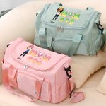 Personalizada de dibujos animados de béisbol mamá helado goteo de fin de semana Bolsa con correa para el hombro Cumpleaños Día de la Madre de regalo para las mujeres amantes del béisbol