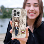 Personalizada de imitación de piel de animales de diseño de dibujos animados TPU caso del teléfono para el iPhone con la sombra Monograma Cumpleaños Aniversario Regalo para Mujeres Hombres