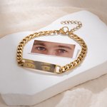 Personalised Adjustable Human Eyes Photo Bracelet Birthday Valentine's Day Anniversary Gift for Women Men