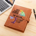 Personalized Tree of Life Family Reunion PU Leather A5 Notebook Cover with Name and Year Mother's Day Birthday Gift for Family