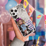 Personalizada de imitación de piel de animales de diseño de dibujos animados TPU caso del teléfono para el iPhone con la sombra Monograma Cumpleaños Aniversario Regalo para Mujeres Hombres