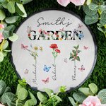 Personalizado Jardín de Mamá 1-8 Nacimiento Flores Nombres Losa de Piedra Decoración del Hogar Día de la Madre Cumpleaños Regalo para Mamá Abuela