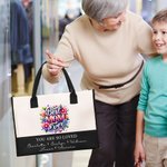 Bolsa de lona de gran capacidad con motivos florales personalizados de la mejor madre de todos los tiempos con 1-6 nombres Regalo de cumpleaños para el Día de la Madre para la abuela y la madre