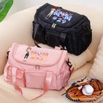 Personalizada de dibujos animados de béisbol mamá helado goteo de fin de semana Bolsa con correa para el hombro Cumpleaños Día de la Madre de regalo para las mujeres amantes del béisbol