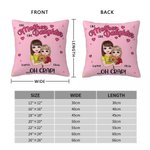 Funda de cojín personalizada con nombre y título Día de la Madre Cumpleaños Cálido regalo de decoración para mamá