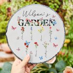 Personalizado Jardín de Mamá 1-8 Nacimiento Flores Nombres Losa de Piedra Decoración del Hogar Día de la Madre Cumpleaños Regalo para Mamá Abuela