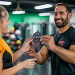 Personalizado Multicolor 3D Impreso Barbell Peso Plato Árbol de Navidad Ornamento con Texto Cumpleaños Navidad Regalo para los amantes del fitness de levantamiento de pesas