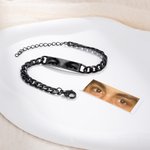 Personalised Adjustable Human Eyes Photo Bracelet Birthday Valentine's Day Anniversary Gift for Women Men
