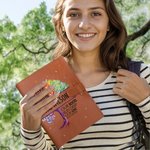 Personalized Tree of Life Family Reunion PU Leather A5 Notebook Cover with Name and Year Mother's Day Birthday Gift for Family