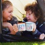 Personalized Fantasy Unicorn Gradient Initial 12 oz Colored Rim Enamel Mug with Name Birthday Children's Day Gift for Girls Boys