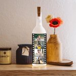 Personalized Film Roll 4 Photos Red Wine Bottle Night Light Atmosphere Home Decoration Mother's Day Birthday Gift For Mom Grandma