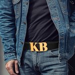 Personalized Monogram Initials Belt Buckle Set Minimalism Accessories Father's Day Valentine's Day Retirement Birthday Gift for Men