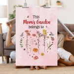 Personalized Heart Birth Flower Garden Family Poster Frameless Framed Painting with 1-12 Names Home Decor Birthday Mother's Day Gift for Mom Grandma