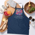 Personalized Faux Glitter Floral Best Mom Ever Waterproof Apron with 1-6 Names and Pockets Mother's Day Cooking Essential Gift for Mom Grandma