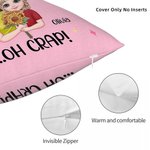 Funda de cojín personalizada con nombre y título Día de la Madre Cumpleaños Cálido regalo de decoración para mamá