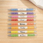 Personalisierte farbigen Marmor Zusammensetzung Buch Design einziehbaren Kugelschreiber mit Namen Satz von 2 zurück zu Schule Wertschätzung Geschenk für Lehrer Student