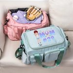 Personalizada de dibujos animados de béisbol mamá helado goteo de fin de semana Bolsa con correa para el hombro Cumpleaños Día de la Madre de regalo para las mujeres amantes del béisbol