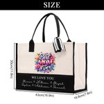 Bolsa de lona de gran capacidad con motivos florales personalizados de la mejor madre de todos los tiempos con 1-6 nombres Regalo de cumpleaños para el Día de la Madre para la abuela y la madre