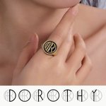 Personalizado Unisex Monograma Nombre Logo Signet Anillo Dainty Joyería Cumpleaños Graduación Aniversario Regalo para Hombres Mujeres