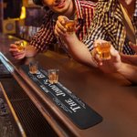Personalisierte Vintage No-Slip Bar Matte Home Bar Pub Accessoire Vatertag Geburtstag Geschenk für Bartending Liebhaber Männer