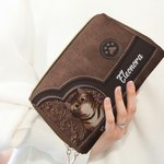 Borsa per trucco in pelle PU personalizzato con gatto e nome impermeabile e ampia essenziali da viaggio regalo di compleanno per donne