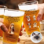 Gepersonaliseerd Geef toe dat het leven saai zou zijn zonder mij 1-4 cartoon huisdieren 16 oz pint bierglas met namen verjaardag housewarming gift voor huisdierliefhebber