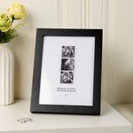 Personalized 3 Photos Collage Framed Art Painting with Text Wall Decor Valentine's Day Anniversary Engagement Gift for Couple