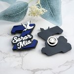 Personalizada Griego Letra Zeta Paloma Sororidad Nombre Magnético Insignia Reunión Social Orgullo Accesorios Regalo para Hermanas Grupo de Miembros