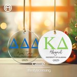 Personalized Greek Letters Sorority Christmas Ornament with Text Tree Decor Graduation Gift for Sisters Friends | Callie × Affinity Licensing
