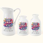 Personalized Best Mom Ever Flower Ceramic Vase with 1-6 Names Home Decor Mother's Day Gift for Mom Grandma