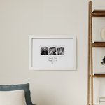 Personalized 3 Photos Collage Framed Art Painting with Text Wall Decor Valentine's Day Anniversary Engagement Gift for Couple