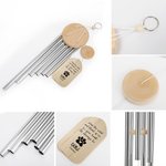 Personalised Rainbow Bridge Wind Chime with Name and Date Memorial Sympathy Pet Loss Gift for Pet Lovers