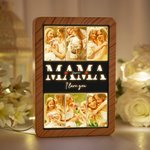 Marco de Fotos LED Personalizado We Love You con 1-7 Nombres Día de la Madre Aniversario Cumpleaños Regalo para Mamá Abuela