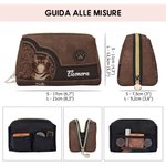 Borsa per trucco in pelle PU personalizzato con gatto e nome impermeabile e ampia essenziali da viaggio regalo di compleanno per donne