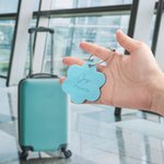 Etiqueta acrílica multicolor personalizada con anilla de acero inoxidable o cuerda de plástico Mochila Accesorios de viaje Regalo de cumpleaños para estudiantes Viajeros