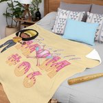 Personalisierte Baseball Mom Ice Cream Dripping Design weiche Decke mit Namen und Nummer Geburtstag Muttertag Geschenk für Mama Baseball-Enthusiasten