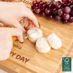 Planche à découper la charcuterie en bambou avec rainure pour le jus et noms Cadeau de fête des mères personnalisé et gravé Dessin au trait du personnage de dessin animé Fsc