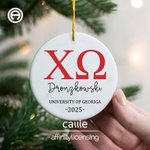 Personalized Greek Letters Sorority Christmas Ornament with Text Tree Decor Graduation Gift for Sisters Friends | Callie × Affinity Licensing
