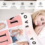 Personalisierte Liebe Sie Mama 6 Foto-Collage weiche Decke mit Namen Home Decor Muttertag Geschenk für Mama Oma