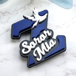 Personalizada Griego Letra Zeta Paloma Sororidad Nombre Magnético Insignia Reunión Social Orgullo Accesorios Regalo para Hermanas Grupo de Miembros