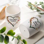 Giardino della nonna personalizzato Cuore 1-6 Fiore di nascita Vaso per piante in ceramica con nome Compleanno Regalo per la festa della mamma Nonna