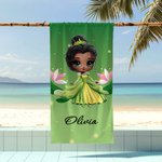 Personalisierte Cartoon Prinzessin Schloss schnell trocken überdimensioniert Mikrofaser Strandtuch Sommer Reise Wesentliche Kindertag Geburtstag Geschenk für Mädchen