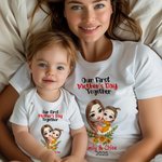 Conjunto de body y camiseta personalizados con girasoles de dibujos animados para madre e hijo 100% algodón Primer regalo de Baby Shower del Día de la Madre para la mamá del bebé