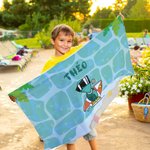 Personalized Cute Surfing Whale Tortoise Marine Animals Oversized  Beach Towel with Name Quick Dry Travel Essentials Pool Party  Gift for Kids