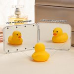 Personalisierter Tragbarer Doppelseitiger Cartoon-Figur LED-Schminkspiegel mit Geburtsblume Namen Geburtstag Brautjungfer Geschenk für Damen Mädchen