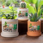 Personalisierte Know All the Dirt Floral Name Keramik Pflanzgefäß mit Loch Drainage und hölzerne Basis Home Decor Muttertag Geschenk für Mama Oma