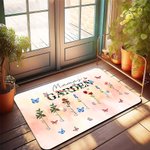 Personalisierte Mama's Garden 1-8 Geburt Blumen Schmetterling Namen Türmatte Home Decor Muttertag Geburtstag Geschenk für Mama Oma